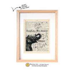 Elephant Dandelion Dictionary Art Print - Natura Picta - thumbnail 1
