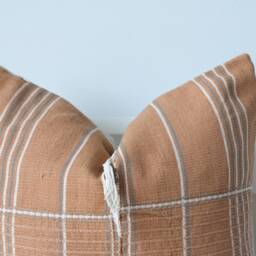 "Handwoven Hemp Pillow Cover Vintage Karen Tribal Design - 20"" X 20" - thumbnail 2