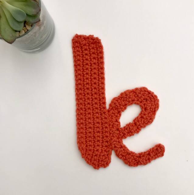 Angels & Rainbows Font Crochet Letter K Pattern, Alphabet, Letter, Appliqu??, Monogram - image 1