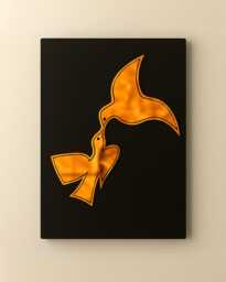 Birds Of Peace Mirror - Wavy Acrylic Mirror Wiggly Heart Amorphic Retro Object, Wall Art - thumbnail 1