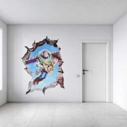 Toy Story Buzz Lightyear & Woody Flying Through The Wall Decal Bedroom Decoration Vinyl Sticker - thumbnail 3