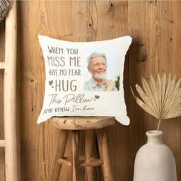 "Personalised Cushion With Photo & ""When You Miss Me" - thumbnail 2