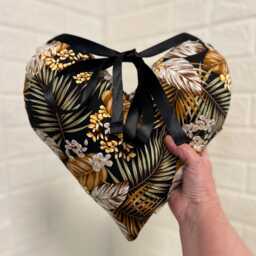 Bronze & Black Mastectomy Gift Set Heart Pillow + Seatbelt Surgery Breast Top Lumpectomy Post-Op Chemo Port - thumbnail 3