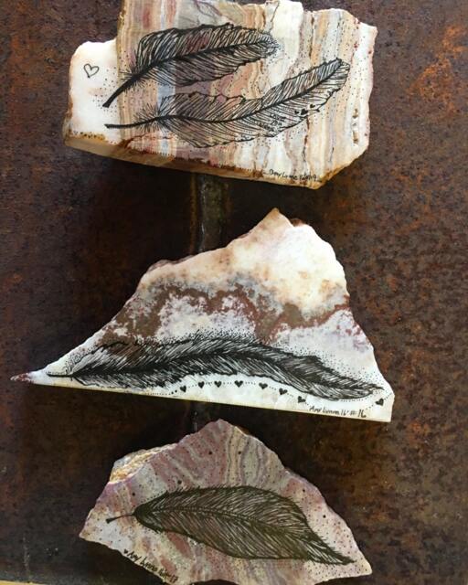 Feather Stones - Original Artwork By Amy Baffa - image 1