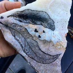 Feather Stones - Original Artwork By Amy Baffa - thumbnail 2