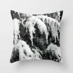 Fresh Snow On Pines, Pillow Or Cover Home Decoration, Winter Decor, Interior Design, Trees, Skiing Gifts, Snow, Ski Decor