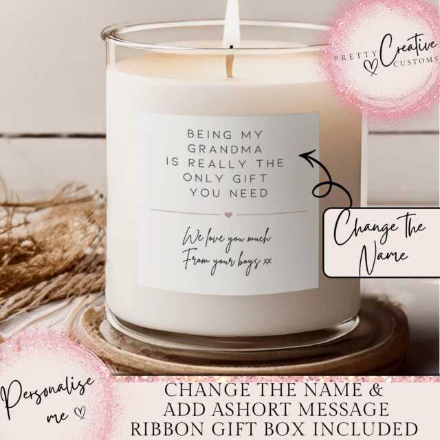 Grandma Birthday Gifts, Funny Gifts For Nanny, Nana Scented Candle, Being My Grandparent Birthday Candle - image 1