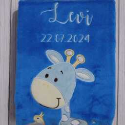 Botobaby Baby Blanket With Name & Date Of Birth, Personalized Cuddly For Christening, Shower, Birthday & Christmas, 75 X 100 cm - thumbnail 4