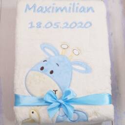 Botobaby Baby Blanket With Name & Date Of Birth, Personalized Cuddly For Christening, Shower, Birthday & Christmas, 75 X 100 cm - thumbnail 4