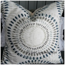 4 Color Options/Fun Circle Print.shades Of Blues.khaki.taupe.grey.ecru.natural Pillowcovers.slipcovers.toss Pillows.home Decor.throw Pillow - thumbnail 1