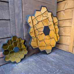 James Webb Space Telescope Gold Mirror Wall Art - Jwst Decoration Various Sizes - thumbnail 2