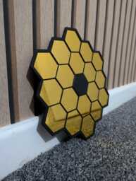 James Webb Space Telescope Gold Mirror Wall Art - Jwst Decoration Various Sizes - thumbnail 1