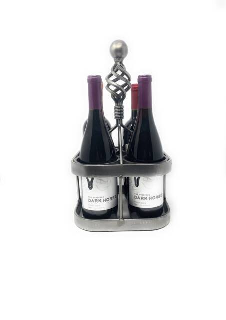 Four Bottle Metal Wine Carrier - image 1