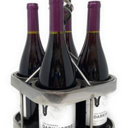 Four Bottle Metal Wine Carrier - thumbnail 2