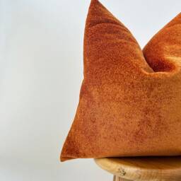 Woven Orange Pillow Cover Textured Euro Sham, Sofa Cushion - All Duties Paid Usa - thumbnail 2