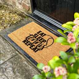 Eat Sleep Tennis Repeat Doormat - Durable Coir Mat With Non-Slip Backing Perfect Gift For Fans/Coaches Home Entry Wimbledon - thumbnail 3