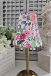 Cordless Touch Lamp. Beautiful Decoupaged Floral Usb Rechargeable Table Lamp.hand Decorated.four Base Colours