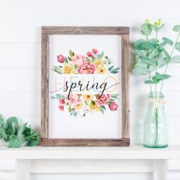 Set Of Three Spring Prints, Wall Decor, Hello Art, Vibes Prints, Spring Flowers Print Summer Posters - thumbnail 2