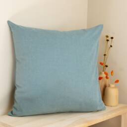 Cosy Cotton Linen Mint Cushion Cover Home Decor Blue Throw Pillow Lumbar - All Sizes - thumbnail 2