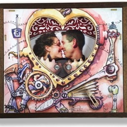 steampunk Valentine - Kinetic Sculpture Greeting Card For Lovers, Weddings, Anniversary, Engagement - thumbnail 3