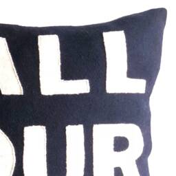 Call Your Mom, Dorm Pillow, Felt Throw Pillow Cover, Navy Blue Gift For Son Daughter, Back To School, Birthday Gift, Message - thumbnail 3