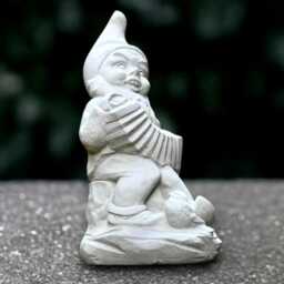 Outdoor Gnome Sculpture Concrete Troll Statue Cement Musician Decoration Handmade Front Door Ornament Gnome Lover Gift Yard Art - thumbnail 2