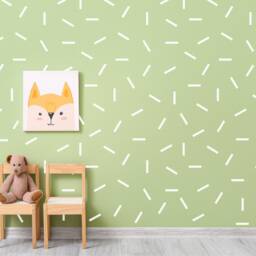 125 Line Wall Stickers, Minimalist Scandinavian Nursery Decor, Peel Stick Decals - thumbnail 2