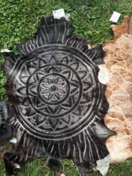 Mandala Design Handcarved Goatskin - thumbnail 1