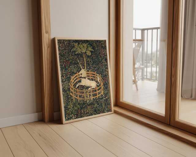 Unicorn Tapestry Art Print Medieval Fine Paper - image 1