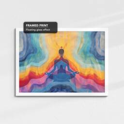 Chakra Body Spiritual Energy Abstract Oil Painting Framed Poster Print & Canvas Wall Decor Art Bedroom Home Interior Floral Gift - thumbnail 3