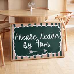 Please Leave By 9Pm Print, 9 Please, Homebody Prints, Quotes, Sleep in Print - thumbnail 1