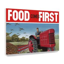 Reprint Of A Ww2 Propaganda Poster - Food Comes First - thumbnail 2