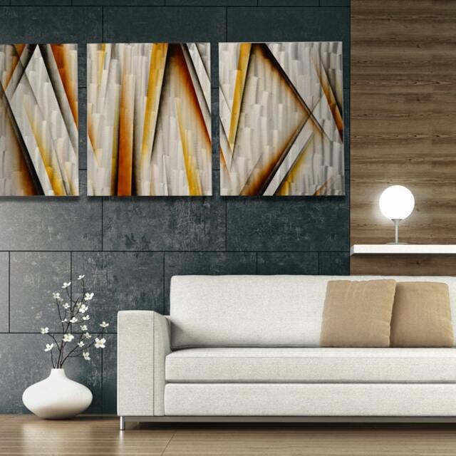 "Metal Wall Art Modern Abstract Sculpture, Xl 76""X30" - image 1