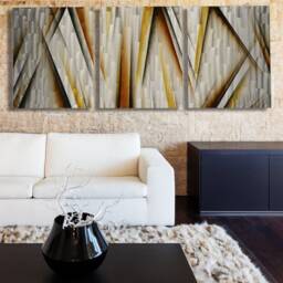 "Metal Wall Art Modern Abstract Sculpture, Xl 76""X30" - thumbnail 4