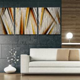 "Metal Wall Art Modern Abstract Sculpture, Xl 76""X30"