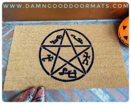 Devil's Trap Doormat Supernatural Halloween & Witchcraft - Outdoor Coir Mat - thumbnail 1