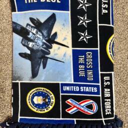 Air Force Fleece Blanket, Military Airman Throw, Usaf Bedding - thumbnail 4