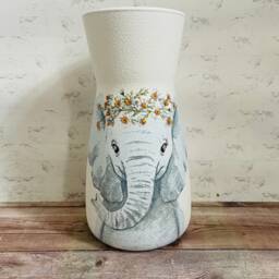 Pretty Elephant Vase, Gifts, Flower Lovers, Decorations, Home Decor - thumbnail 3