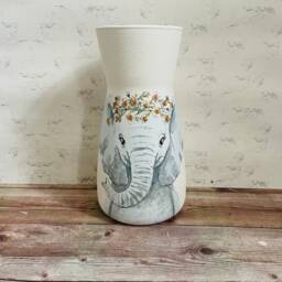 Pretty Elephant Vase, Gifts, Flower Lovers, Decorations, Home Decor - thumbnail 2