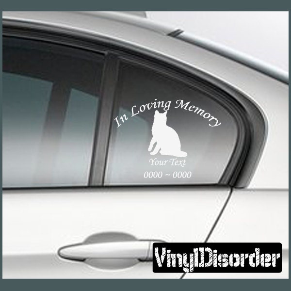 Cat Bengal 1 in Loving Memory Custom Car Or Wall Vinyl Decal Stickers - Ilmcatbengal1Et - image 1