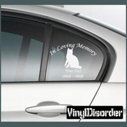 Cat Bengal 1 in Loving Memory Custom Car Or Wall Vinyl Decal Stickers - Ilmcatbengal1Et - thumbnail 1