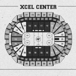 Vintage Xcel Center Diagram Art Print Minnesota Wilds Stadium Line Drawing - thumbnail 2