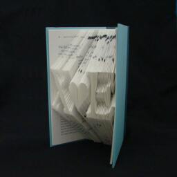 x Heart E 2 Letters With Symbol Love Lovers Wedding Anniversary Gift Folded-Book Art Sculpture - thumbnail 3