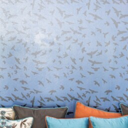 Covey Of Birds Wall Stencil Allover Template For Wallpaper Look Diy Decor - thumbnail 2