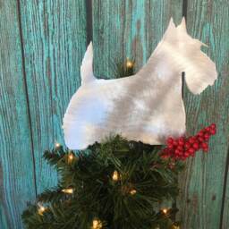 Scottish Terrier, Scottie Dog Christmas Tree Topper, Yard Stake, Wall Art, Shelf Decoration, Holiday, Lover Gift, Metal, Scotty - thumbnail 2