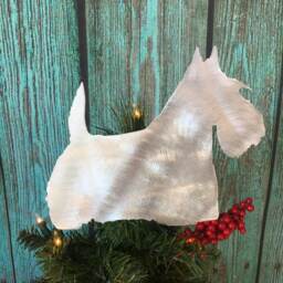 Scottish Terrier, Scottie Dog Christmas Tree Topper, Yard Stake, Wall Art, Shelf Decoration, Holiday, Lover Gift, Metal, Scotty