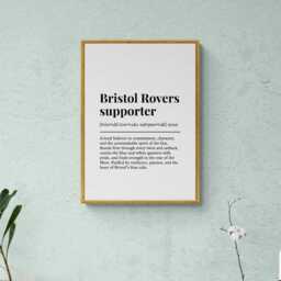 Bristol Rovers Supporter Funny Definition Sport Football Gift Wall Art Print - thumbnail 3