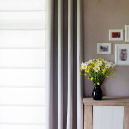 Custom Linen Roman Shade Relaxed Style, Hardware Included - thumbnail 3