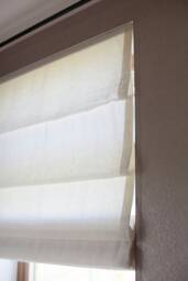 Custom Linen Roman Shade Relaxed Style, Hardware Included - thumbnail 1
