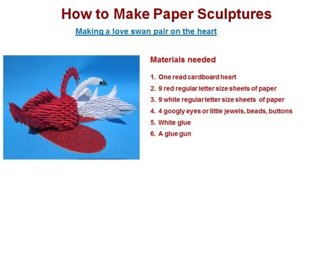 Tutorial For Making A 3D Origami Love Swan Pair